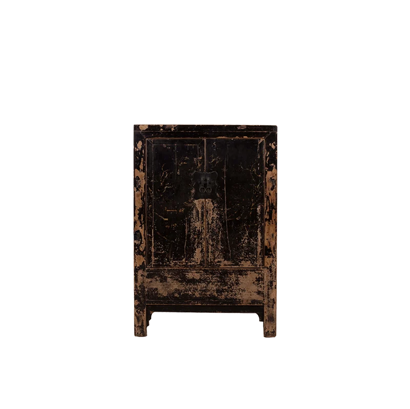 Armario oriental de madera negro 120x48x178cm - Antique