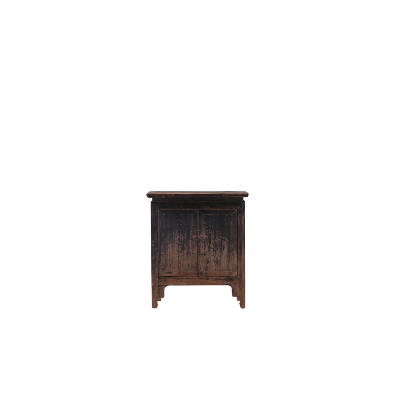 Aparador de madera negro envejecido 90x40x105cm - Antique