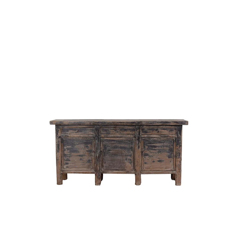 Aparador negro envejecido 205x48x99cm - Antique