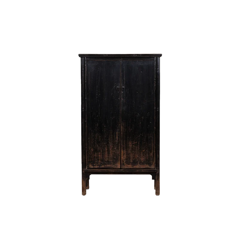 Armario de madera negro 107x48x184 - Antique