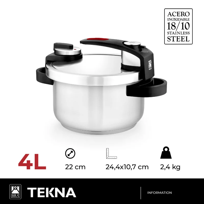Olla a presión acero inoxidable Tekna