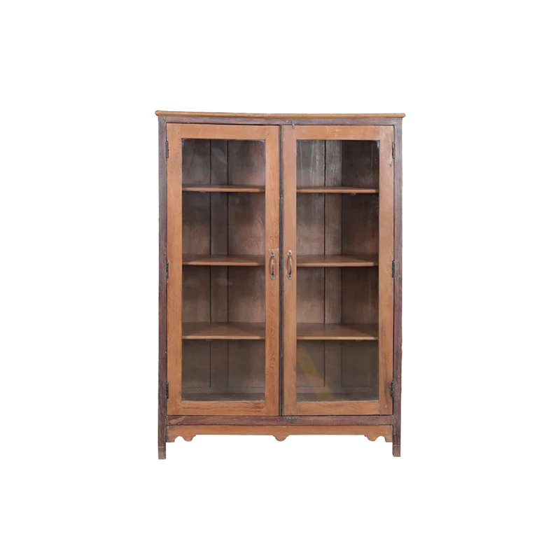Vitrina de madera teca 103x42x169cm - Indian Treasures
