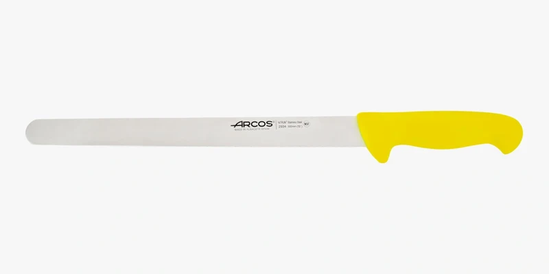 Cuchillo Fiambre color amarillo Serie 2900 300 mm