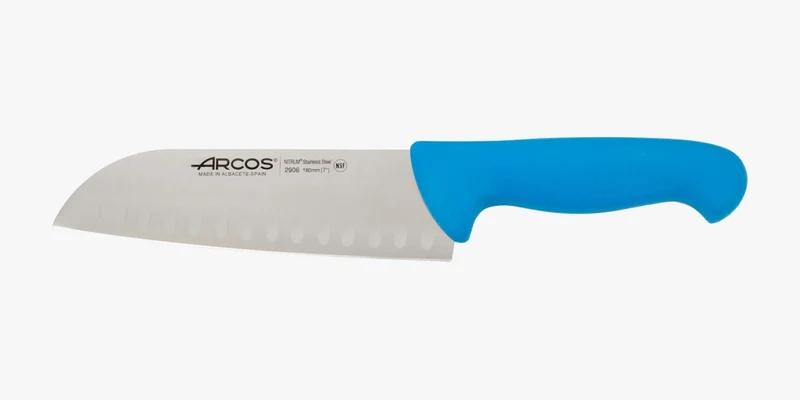 Cuchillo Santoku color azul Serie 2900