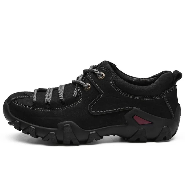 Golden Sapling Men's Tactical Boots Genuine Leather Men Outdoor Shoes Breathable Sneaker Mountain Hiking Shoes Men Hunting Boots