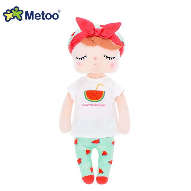 New Soft Metoo Fruit Angela Doll Stuffed Toys Plush Watermelon Fresh Cute Kawaii Kids Gift Metoo Dolls for Girls