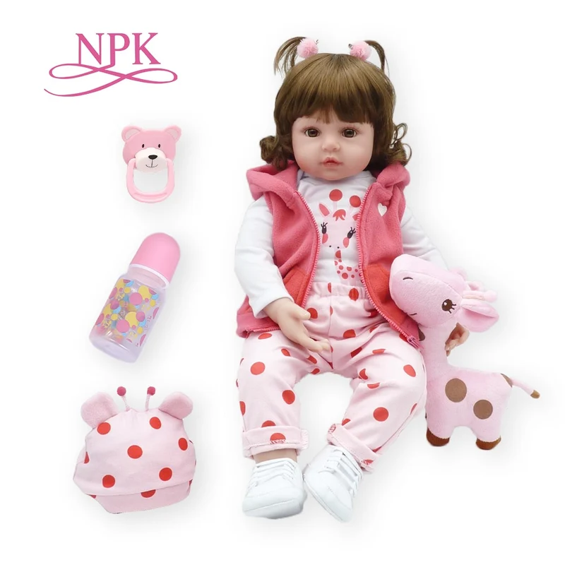 bebes reborn doll 47cm soft silicone reborn toddler baby dolls com corpo de silicone menina Christmas surprice gifts lol doll