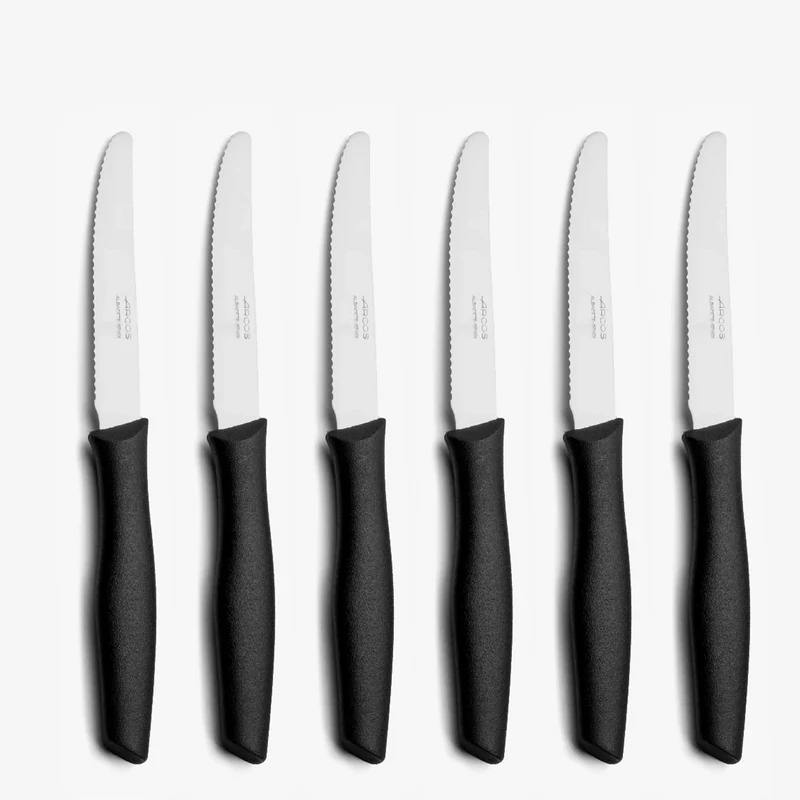 Juego cuchillos de mesa perlados 6 pzas Serie Nova