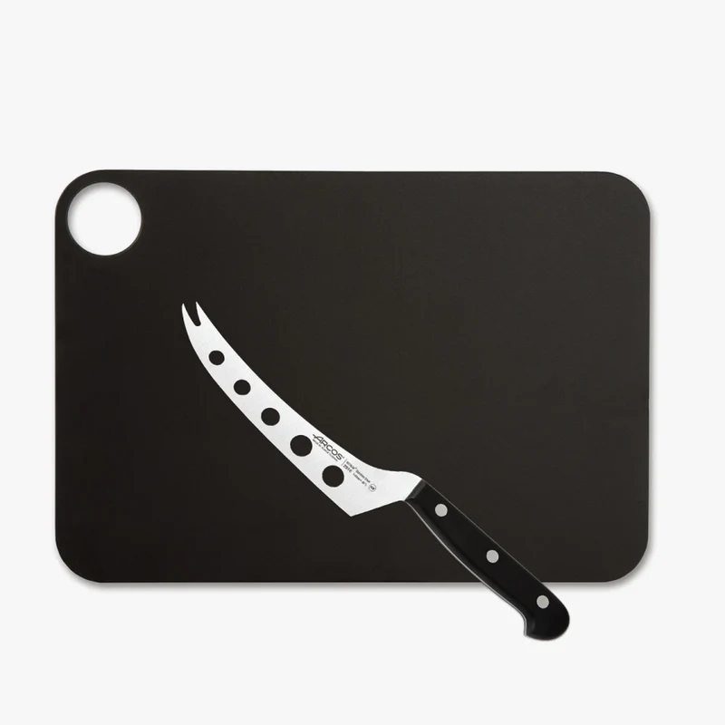 Set Cuchillo Queso Universal + Tabla de Corte Negra