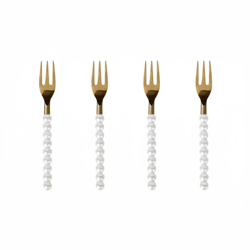 Spoon Club - Tenedores de repostería - Perla - Juego de 4