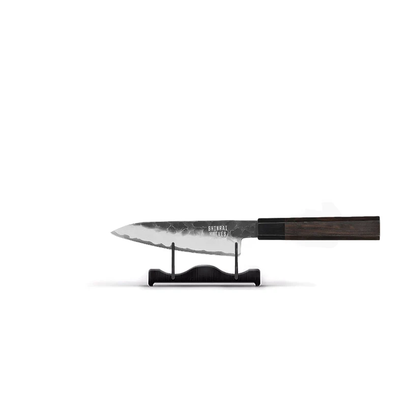 Shinrai Knives - Cuchillo para pelar Damasco Blackout Edition de 8 cm