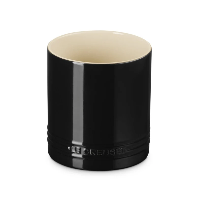 Le Creuset - Olla con espátula, color negro ébano, 1,1 L