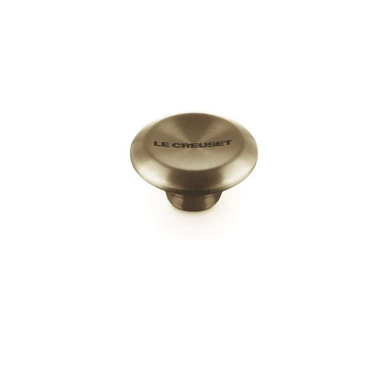 Le Creuset - Perilla de acero inoxidable - Redonda - Dorado claro - 5 cm