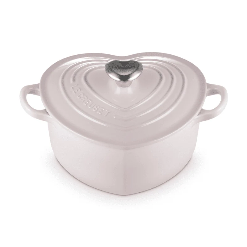 Le Creuset - Horno holandés en forma de corazón - Rosa concha - 20 cm
