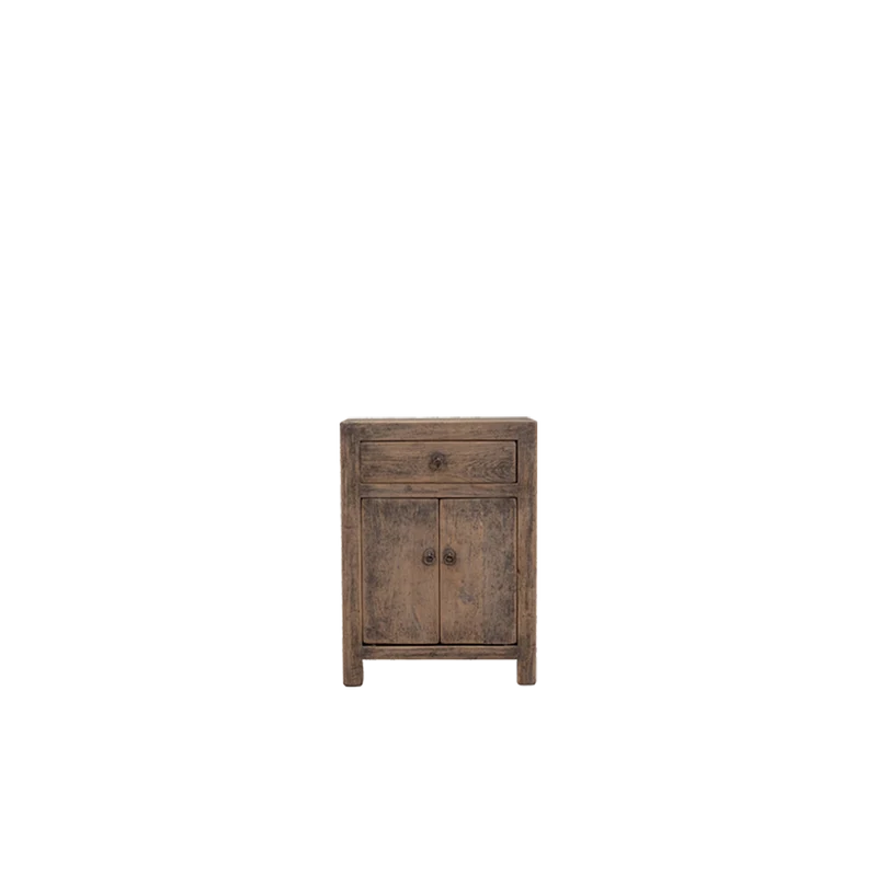 Mesita de noche en madera, 1 cajon y 2 puertas - Heritage