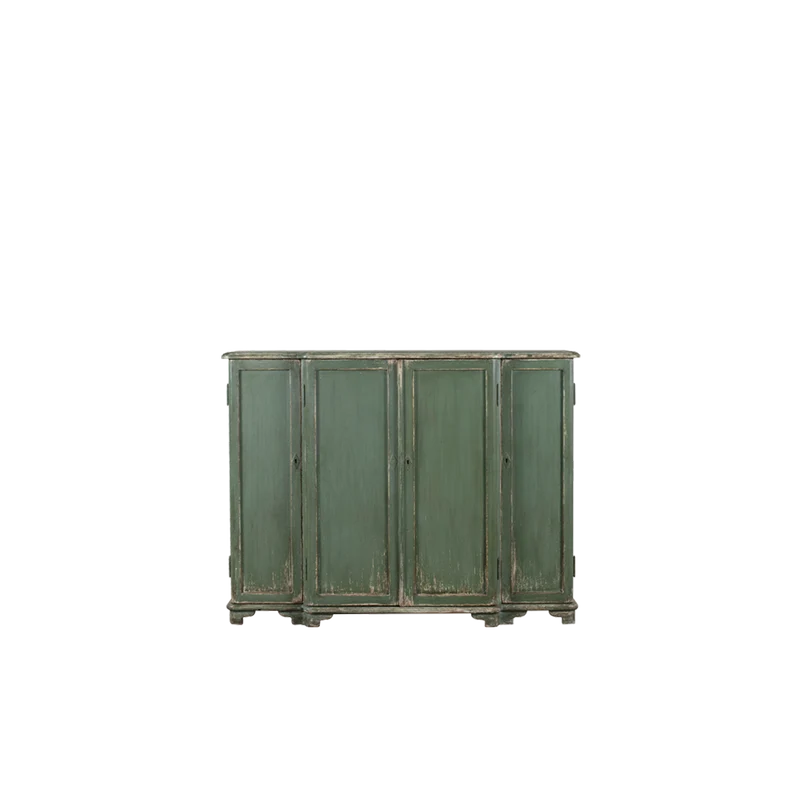 Aparador de madera verde 161x54x123 cm - heritage