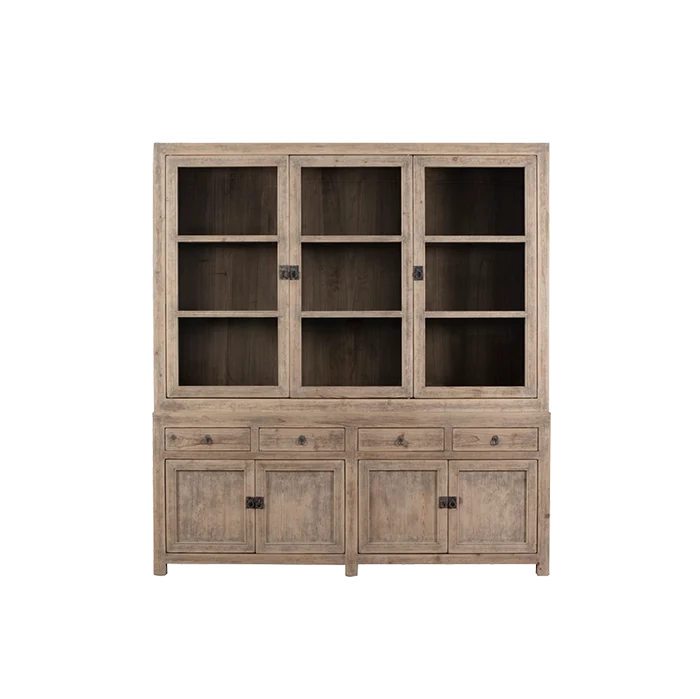 Vitrina de madera clara 220x50x240 - Heritage