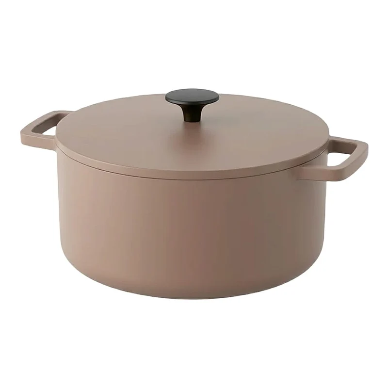 Cook & Pan - Sartén de hierro fundido color topo de Mind, 28 cm - 6,5 litros