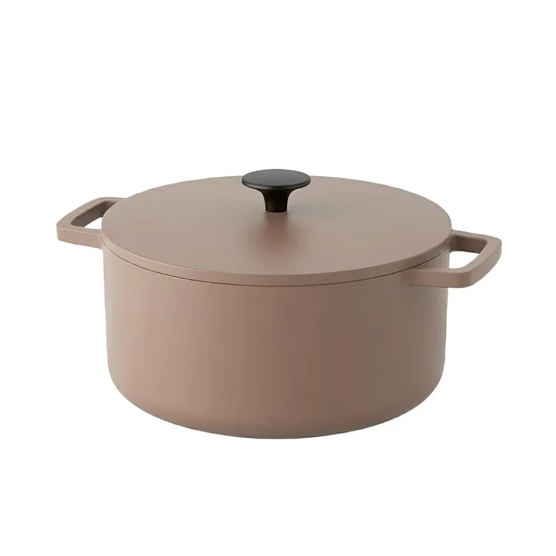Cook & Pan - Sartén de hierro fundido color topo de Mind, 24 cm - 4 litros