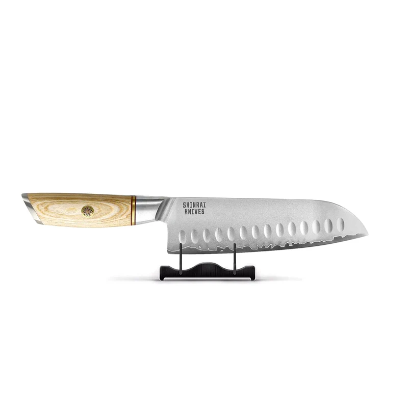 Shinrai Knives - Cuchillo Santoku Hikari Damasco 18 cm