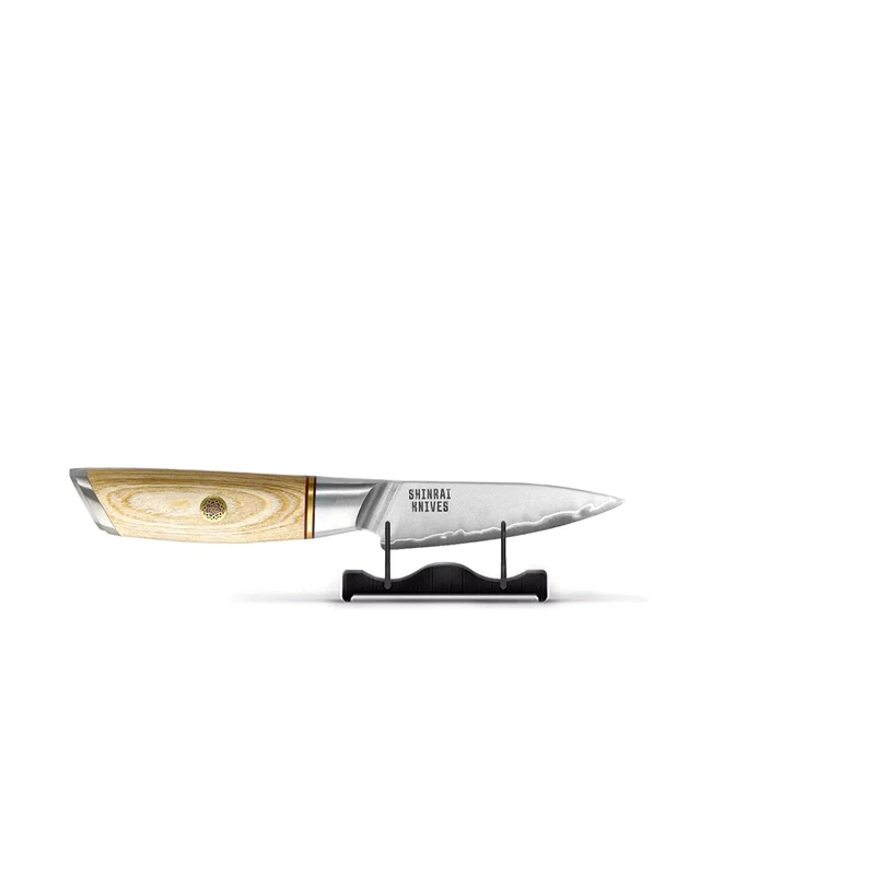 Shinrai Knives - Cuchillo de pelar Hikari Damasco 8 cm