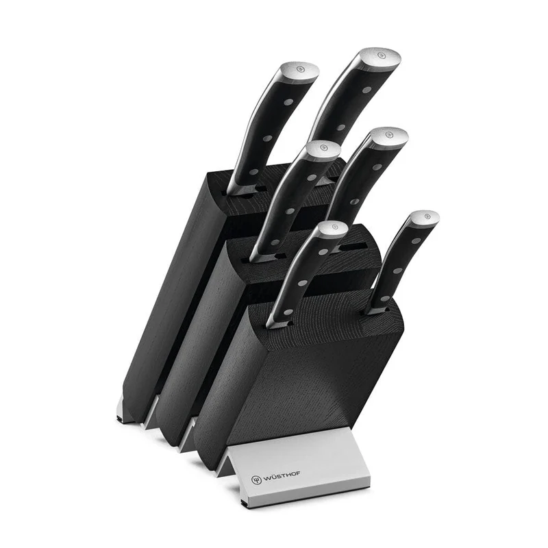 Wusthof - Bloque de cuchillos Classic Ikon con 6 cuchillos
