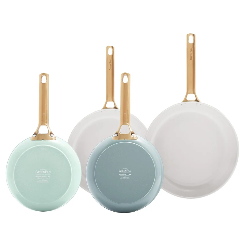 GreenPan - Juego de sartenes Padova Smokey Blue/Mint Green (4 piezas, 20/26/28 cm)