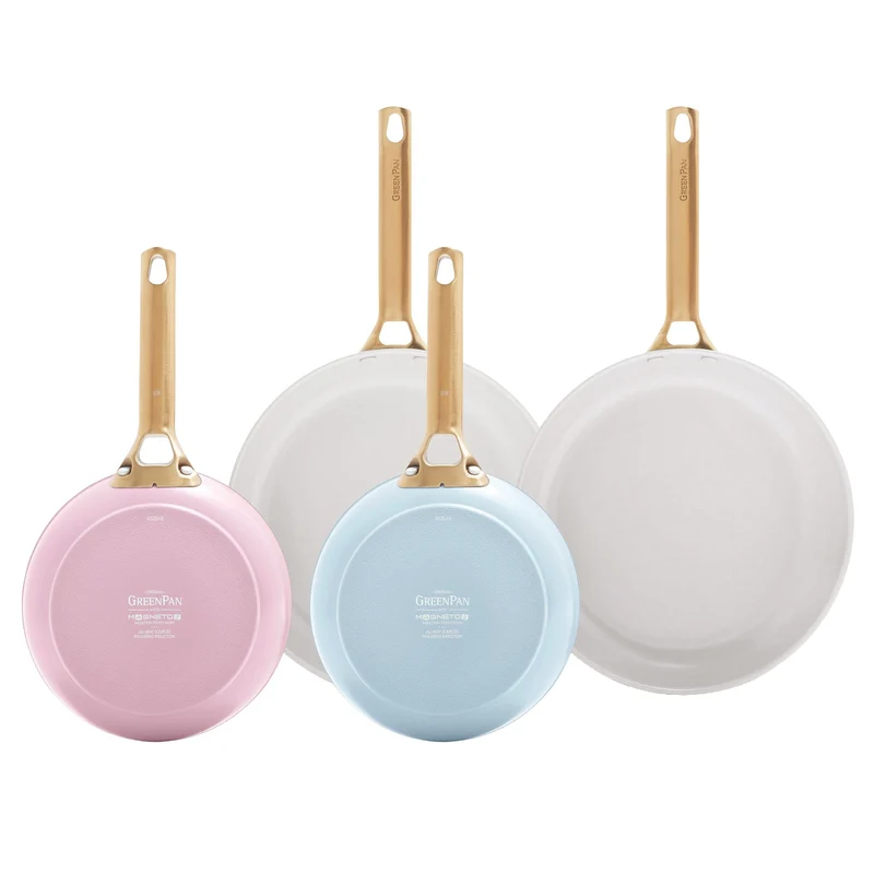 GreenPan - Juego de sartenes Padova Blush/Azul Claro (4 piezas, 20/28 cm)