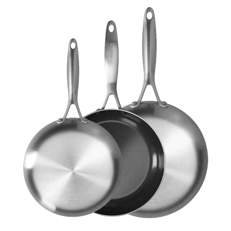 GreenPan - Juego de sartenes Ginebra de 3 piezas 18/24/28 cm