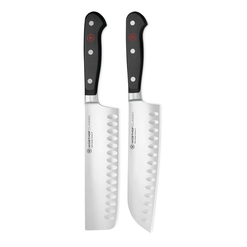 Wüsthof - Juego de cuchillos clásicos de 2 piezas - Santoku + Nakiri