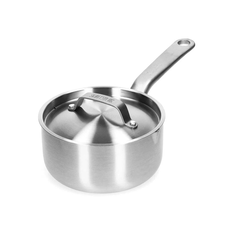 Skottsberg - Cazo de acero inoxidable de 16 cm con tapa