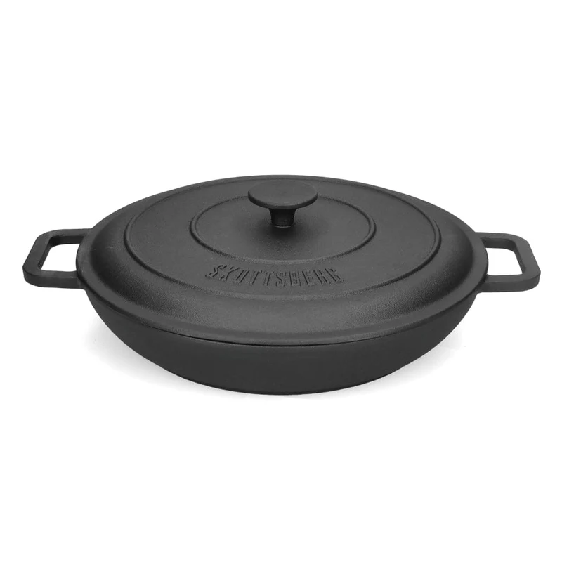 Skottsberg - Sartén de hierro fundido redonda de 31,5 cm con tapa