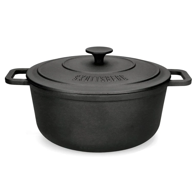 Skottsberg - Sartén de hierro fundido redonda de 28 cm con tapa