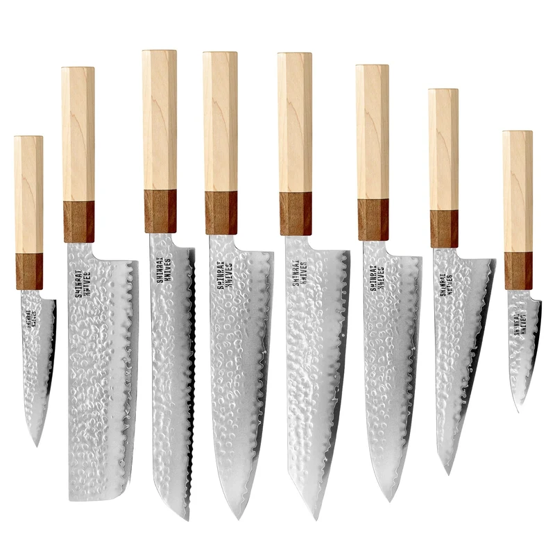 Shinrai Knives - Kirameki Damascus de 8 piezas