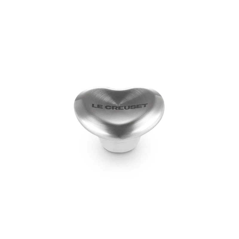 Le Creuset - Perilla de acero inoxidable - Corazón - Plateado - 5 cm