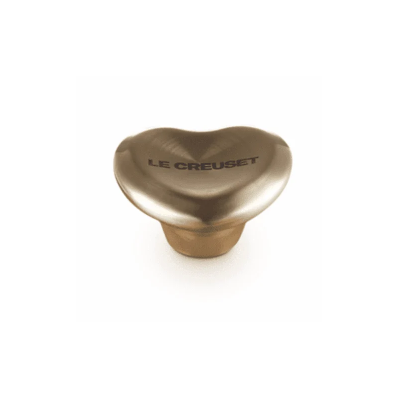 Le Creuset - Perilla de acero inoxidable - Corazón - Oro claro - 5 cm