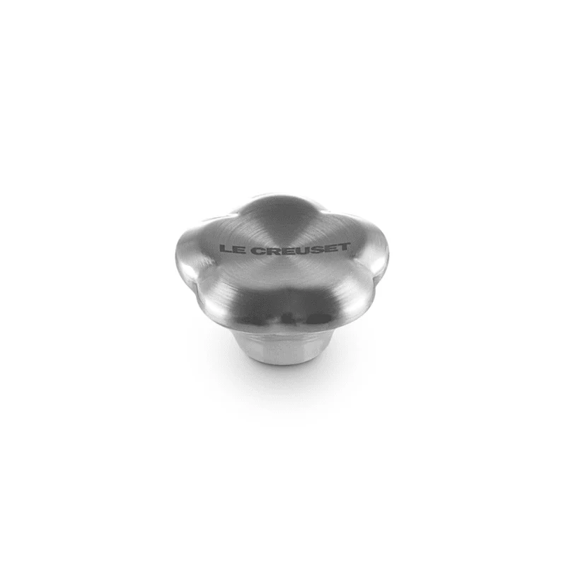 Le Creuset - Perilla de acero inoxidable - Flor - Plateada - 5 cm