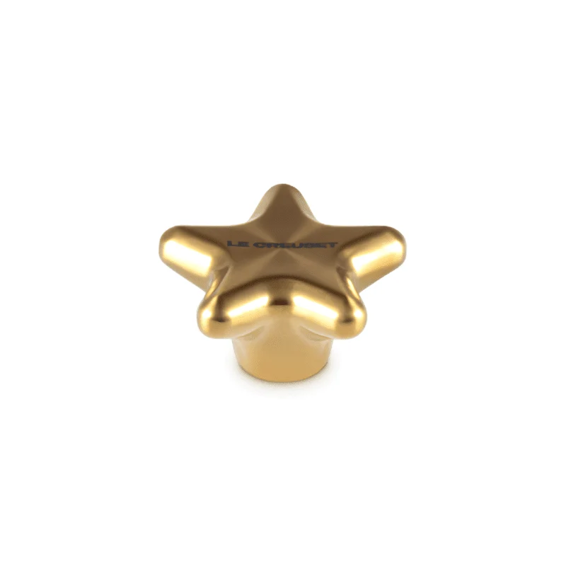 Le Creuset - Perilla de acero inoxidable - Estrella - Dorada - 5 cm