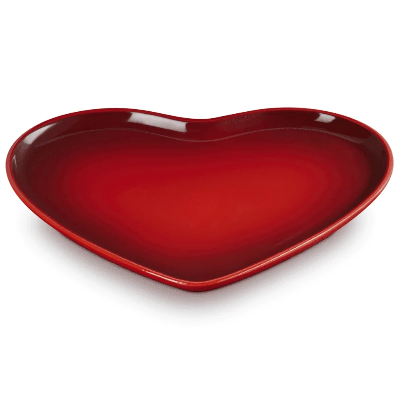 Fuente para servir en forma de corazón de loza Le Creuset de 32 cm