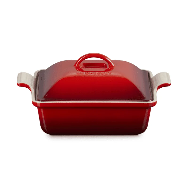 Le Creuset - Fuente para horno con tapa - Rojo cereza - 23 cm