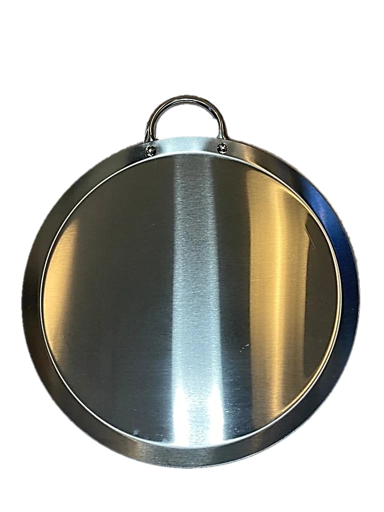 Comal Redondo de Acero Inoxidable de 15.5"
