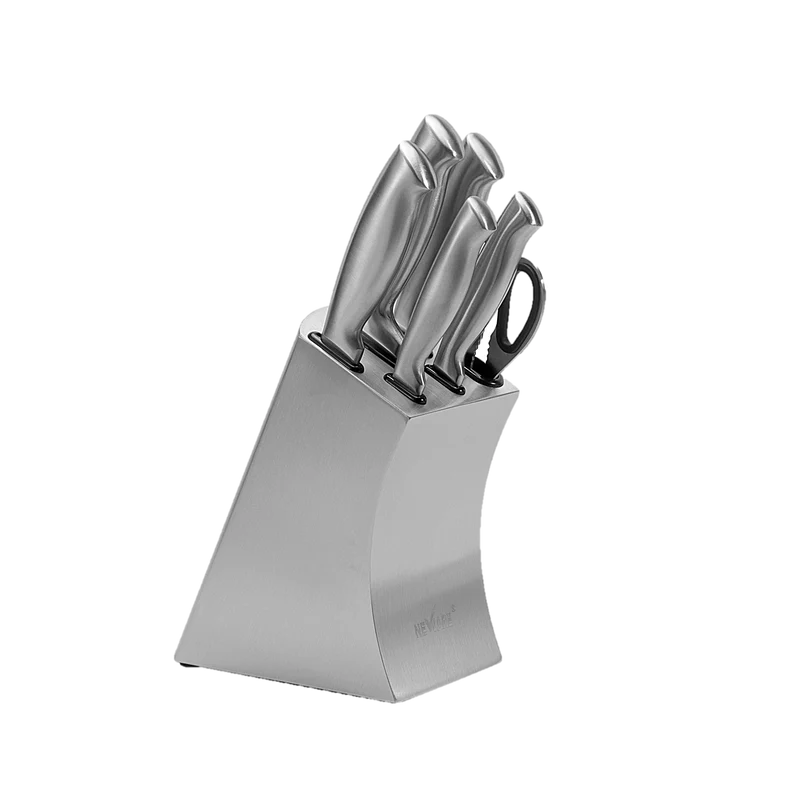 Juego de 8 Cuchillos de Cocina de Acero Inoxidable con Bloque