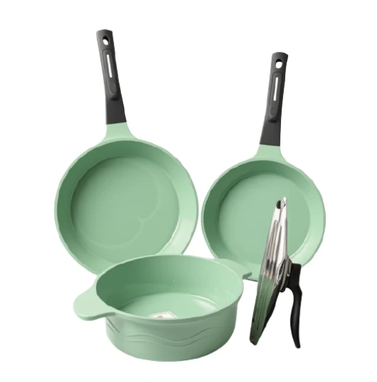 Eurocook Jade Ceramic Nonstick Cookware Set – 4-Piece