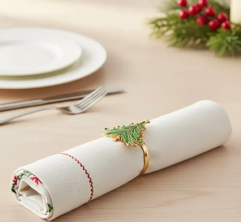 Servilleteros de árbol de navidad