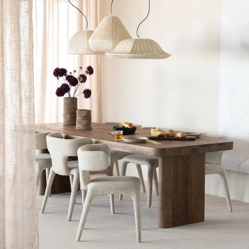 Mesa de comedor madera natural Edward 240x100