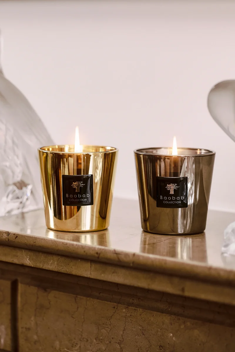 Set de 2 velas Baobab Aurum-Platinum