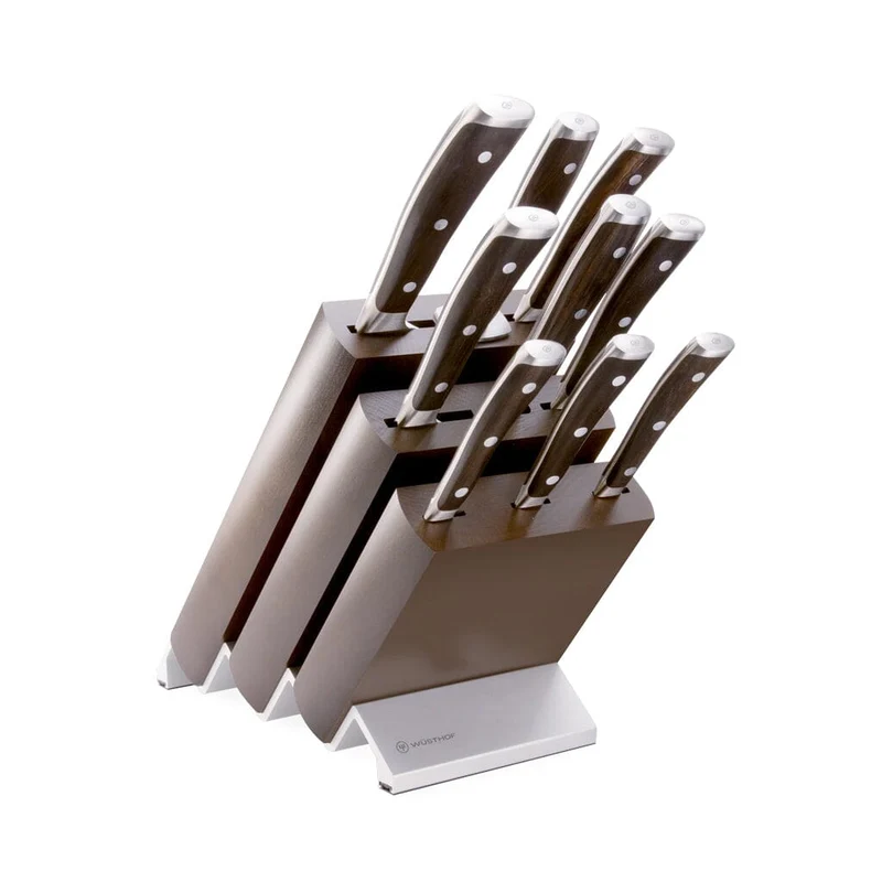 Wusthof - Juego de cuchillos Ikon de 9 piezas con bloque de cuchillos