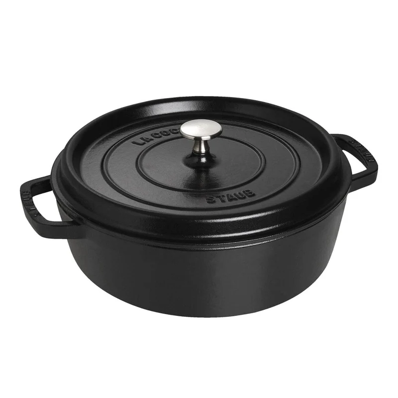 Staub - Cocotte baja 26 cm Negro