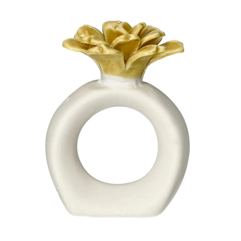 BYON - Anillo para servilletas Lirio de agua - Amarillo