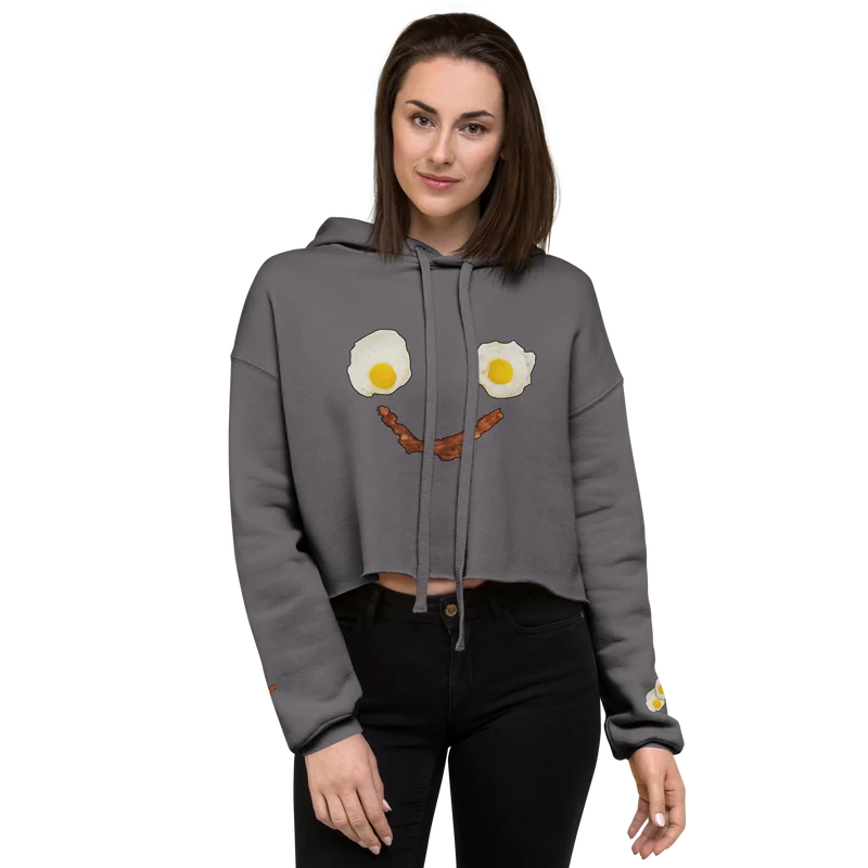 Eggs & Bacon:) Crop-Hoodie